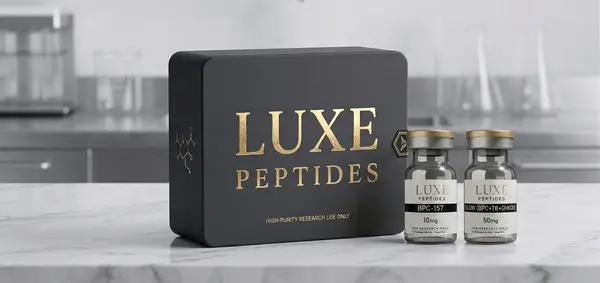 Luxe Peptides box and vial