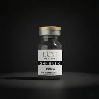 GHK Basic 100mg lyophilized research peptide vial — Luxe Peptides