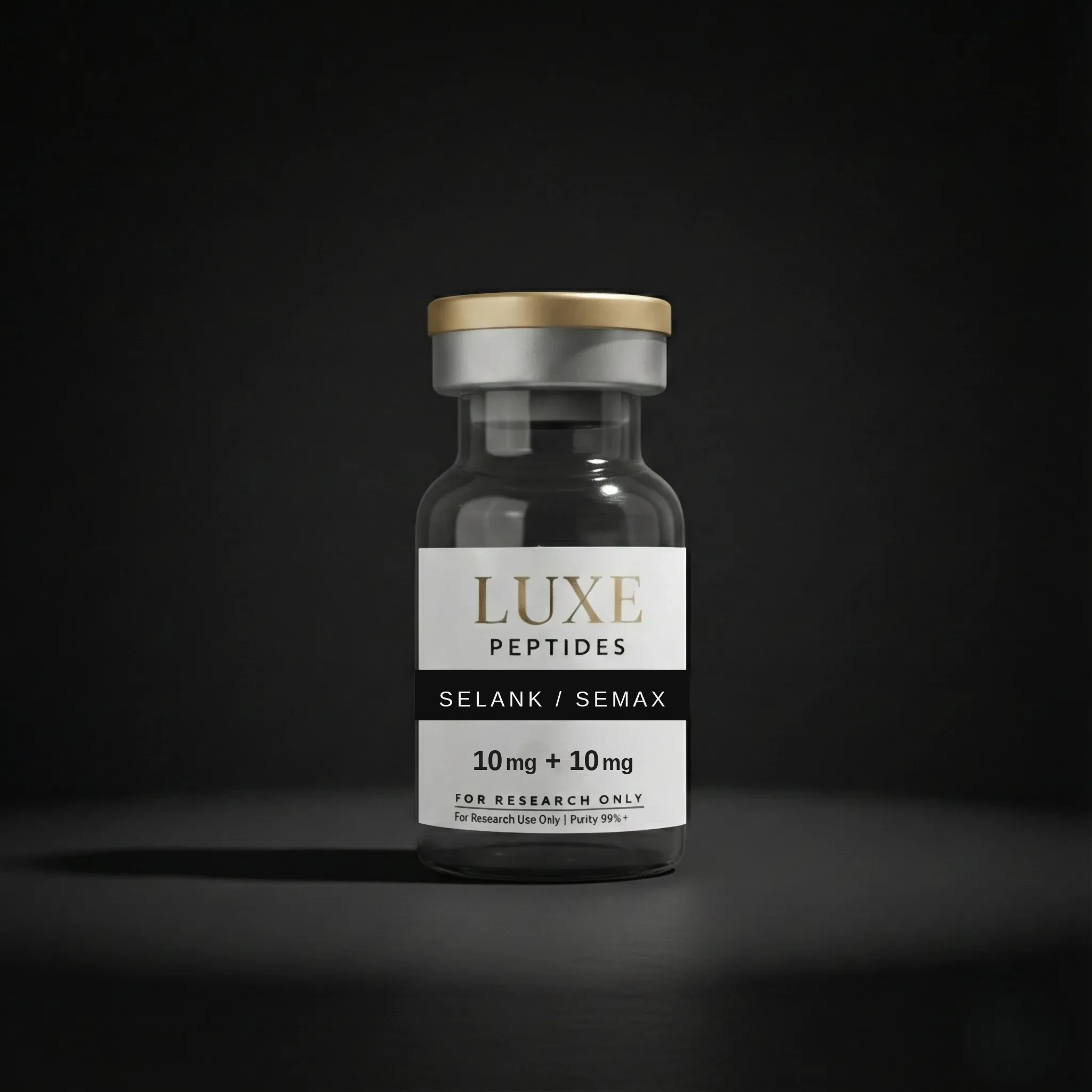 Selank / Semax Blend 10mg + 10mg research peptide vial — Luxe Peptides